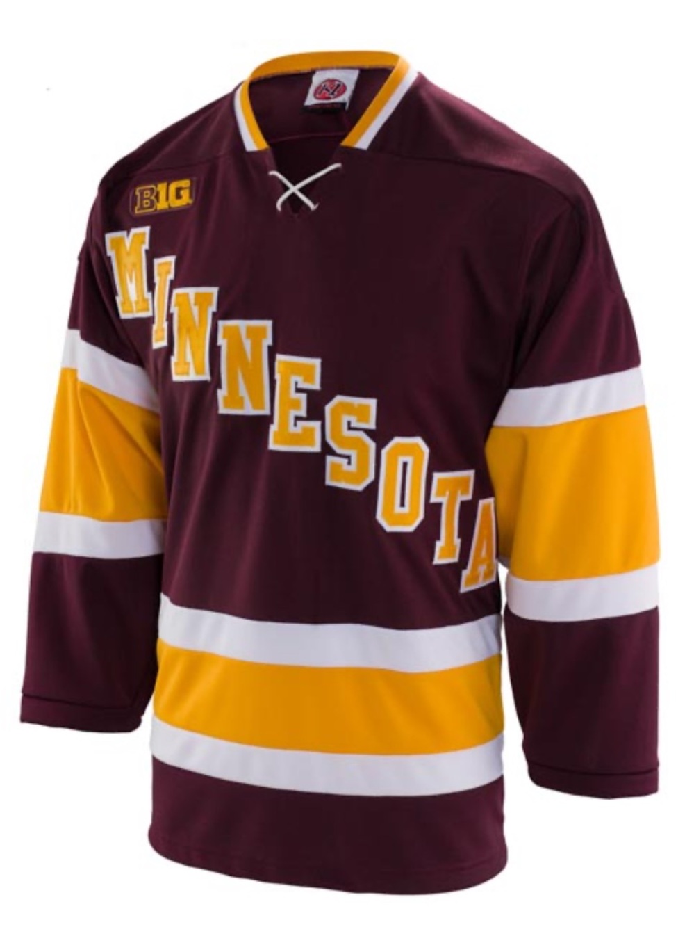 K1 sportswear Minnesota Gophers Hockey Jersey lace up tackle twill long sleeve